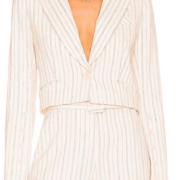 Veronica Beard Pinstripe Linen Suit Set - Picture 3 of 12